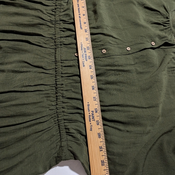 Anthropologie Olive Green Linen Blend Dress Size 2X - Picture 9 of 12